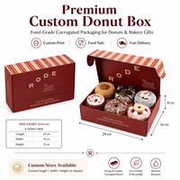 Boîte à desserts personnalisée à 6 compartiments, boîte à donuts, emballage en papier pour pâtisserie, boîtes cadeaux, doublures résistantes à la graisse, boîte à biscuits en papier