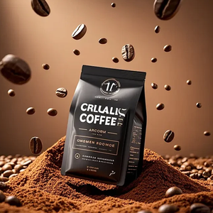 Sacs à dosettes de café en aluminium de haute qualité avec valve à fermeture éclair et fond plat <span class=keywords><strong>pour</strong></span> l'emballage de café moulu, de thé et d'aliments secs dans les magasins de détail - Product Image 3