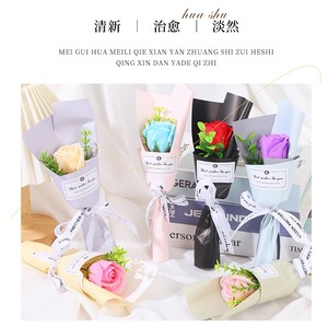 Cadeau de la Saint-Valentin, cadeau de <span class=keywords><strong>Noël</strong></span>, rose en dentelle unique, savon en forme de fleur, fleur artificielle, petit souvenir frais, mini <span class=keywords><strong>bouquet</strong></span> - Product Image 5