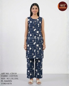 Women's Co-Ord Set Fashionable Cord Set <b>Top</b> Trousers for Office Party Wedding Casual Wear Quick Dry Cotton Modern <b>Indian</b> - Product Image 5