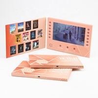 Carte de brochure vidéo enregistrable avec écran LCD de 7 pouces, fabriquée en Chine, avec dépliant plié en papier d'art