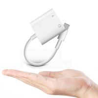 Compatible con el sistema IOS para cargar y auriculares Divisor 2 en 1 para iPhone Adaptador convertidor de cable de audio