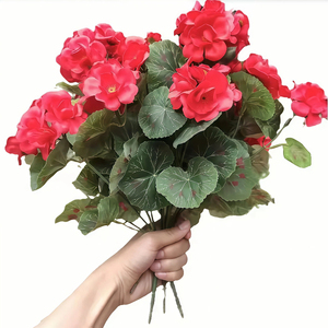 Rama de Flor Artificial de Manzano de Seda Elegante y Versátil de 35-36 cm, Begonia para Decoración de Jarrones en el Hogar y la Oficina - Product Image 4