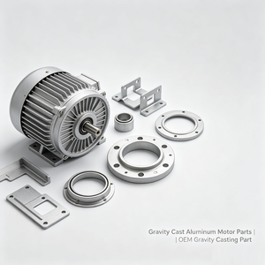 Pièces de moteur en aluminium moulé par gravité, pièces de fonderie par gravité personnalisées OEM - Product Image 6