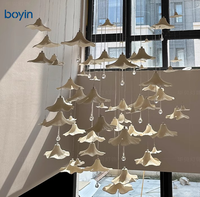 Lustre en céramique de luxe en forme de champignon, luminaire suspendu décoratif blanc pour la maison, l'hôtel, le restaurant, la décoration de hall