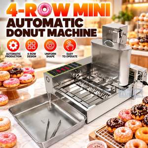 Kommerzielle <span class=keywords><strong>DM</strong></span>-12 Edelstahl-Waffel- und Donut-Maschine, Mini-Donut-Fritteuse für Restaurant-Snacks und Obst - Product Image 1