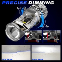 Faro LED Súper Brillante V30 de Alta Potencia 140W 14000LM con Lente de Proyector, Luz Alta y Baja, H1 H4 H7 H11 9005 CANBUS