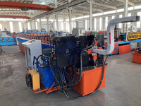 Machine de formage à rouleaux entièrement automatique pour coudes de gouttière en acier, avec moteur, PLC, boîte de vitesses, roulement et pour la fabrication de tuyaux de pluie carrés