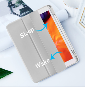 Funda Protectora de Silicona Resistente a Impactos para <span class=keywords><strong>iPad</strong></span> <span class=keywords><strong>Pro</strong></span> 11 Pulgadas 1/2/3/4, Color Sólido, Antigolpes, con Ranura para Lápiz y Soporte para Tablet - Product Image 2