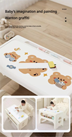 Table d'étude pliable pour enfants VSUCH, idéale pour l'éducation préscolaire à domicile, le dessin, l'apprentissage et l'écriture, avec chaise intégrée