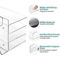 Support de rangement pour clavier et souris en acrylique, présentoir avec support pour manette, organisateur de bureau gain de place pour la maison et le bureau