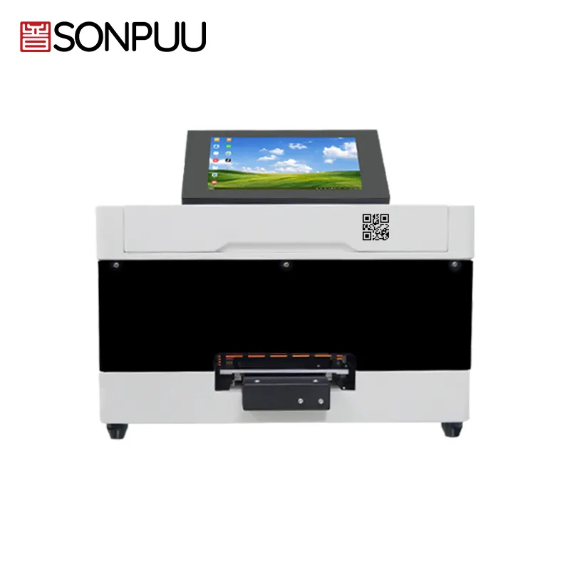 Impresora UV mini Procesamiento de patrón de carcasa de teléfono móvil plano automático y producción de escáner de código de programa pequeño wechat