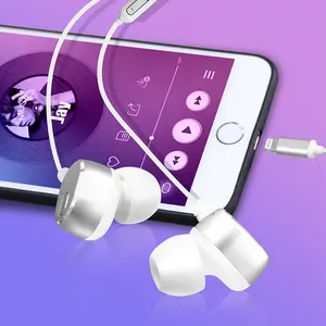 Écouteurs pour Apple iPhone 7, 8 Plus, X Max 11, oreillettes avec micro, LIGHTNING de volume
