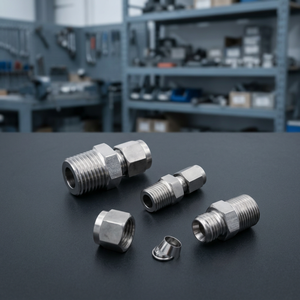 Raccord de tube à double ferrule en acier inoxydable de qualité supérieure pour l'instrumentation industrielle, les systèmes hydrauliques, pneumatiques et de tuyauterie de processus - Product Image 2