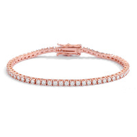 Bracelet léger minimaliste pour femme en argent sterling S925 plaqué rhodium, serti de moissanite taille brillant 2 mm 0,03 ct, monture griffe géométrique