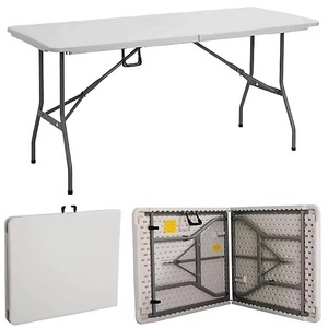 Best Choice 6FT Plastic <b>Folding</b> <b>Table</b> with Strong HDPE Top and <b>Table</b> <b>Leg</b> <b>for</b> Outdoor Hotel Use - Product Image 2