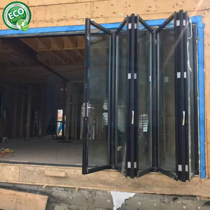 Nuevo acordeón de rotura térmica residencial Puerta plegable de aluminio resistente Puertas plegables bi - Product Image 6