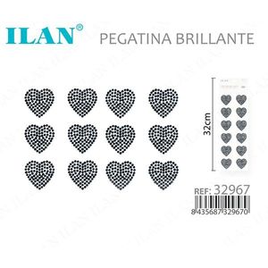 Adesivo con strass scintillanti a forma di cuore ILAN 32 cm Rif. 32967 - Product Image 3