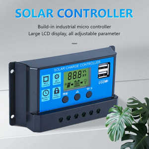 Fábrica al por mayor 10A 20A 30A Controlador de panel solar Pwm Controlador de cargador solar Controlador de carga solar - Product Image 5