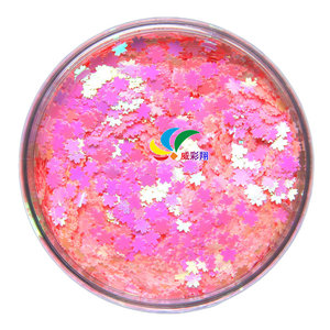 <b>Sequins</b> Cherry Blossom Shape 5mm Pet Material For Nail <b>Art</b> - Product Image 2