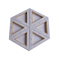 Fournitures d'art Mini toile tendue triangulaire vierge de 15 cm pour la peinture à l'huile/acrylique