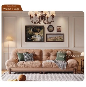 Piccola unità fila diritta crema nuvola nordica retrò tessuto verde scuro divano italiano minimalista in <span class=keywords><strong>legno</strong></span> <span class=keywords><strong>massello</strong></span> divano <span class=keywords><strong>soggiorno</strong></span> - Product Image 4