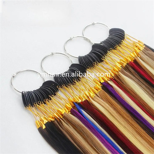 Bagues porte-échantillons <span class=keywords><strong>de</strong></span> couleur <span class=keywords><strong>de</strong></span> cheveux en métal avec logo personnalisé, or et argent, outils capillaires pour coiffeurs et barbiers, usage en salon - Product Image 6