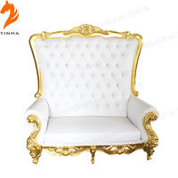 Chaise de trône haute pour la reine et le roi, vente en gros à prix réduit, idéale pour la location de mariages et de fêtes
