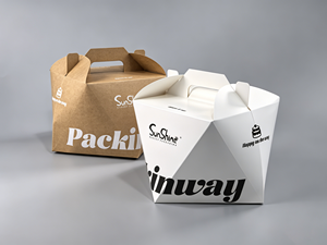 Sunshine China Factory Custom Size <b>Kraft</b> Paper Self Erecting Bakery <b>Boxes</b> with Window and Handle for Birthday Cake Packaging - Product Image 1