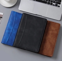 Carnet format A5 avec reliure à 6 anneaux, agenda en cuir PU, 60 pages intérieures, style couverture rigide, reliure à feuilles mobiles