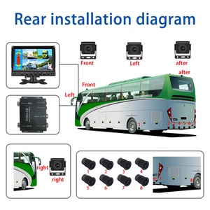 Moniteur de voiture VEER 7 pouces avec connecteurs DC et AV 12V 24V, écran LCD vidéo pour camion, bus, rétroviseur, caméra de recul, affichage de stationnement - Product Image 6