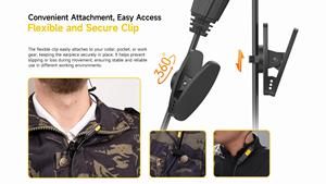 Auricular Ulefone Usmart H01 para walkie-talkie, comunicación bidireccional, funciona con Zello, manos libres, PTT - Product Image 6