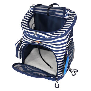 Sac à dos pour animaux de compagnie pratique avec fermeture éclair, rembourrage multi-structure, respirant pour petits chiens et chats, en polyester et maille - Product Image 2