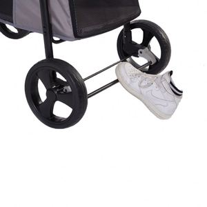 Poussette pour animaux de compagnie de grande taille, pour chats et chiens, poussette universelle pour chiens, poussette de luxe pour animaux de compagnie XXL, 4 roues, poussette de luxe pour grands chiens, fabriquée en usine BSCI - Product Image 5