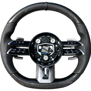 Volant en fibre de carbone forgé perforé YLC pour <span class=keywords><strong>Mercedes</strong></span> Benz W204 W205 W211 W212 CLA W176 W177 <span class=keywords><strong>ML</strong></span> W166 X253 W221 W222 AMG - Product Image 5