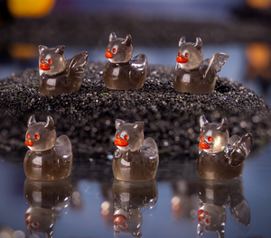 Decorazioni Micro-Paesaggistiche di Halloween con Anatre Demoniache Sataniche Effetto Goccia d'Olio, Accessori Fai-da-te in Resina, Piccoli Ornamenti Carini - Product Image 4