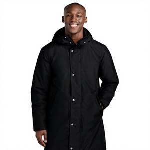 Veste parka d'hiver personnalisée pour homme, imperméable, coupe-vent, longue, à capuche, avec rabat anti-tempête, épaisse, pour l'extérieur - Product Image 1