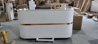 Mobilier de salon de manucure moderne réception spa réception rose blanc meubles de salon réception