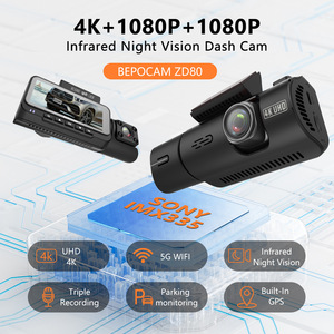 กล้องติดรถยนต์ Bepocam Zd80 4K พร้อม 5G Wifi อินฟราเรดมองเห็นในเวลากลางคืน ระบบตรวจสอบการจอดรถในตัว พร้อม GPS - Product Image 1