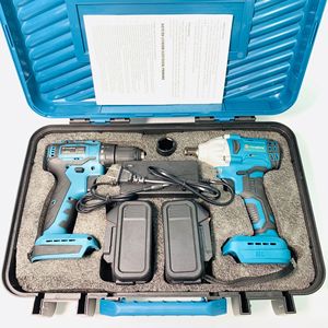 Juego de 2 Herramientas Eléctricas Inalámbricas de 20V con Batería de Litio, Llave de Impacto sin Escobillas C01, Taladro Atornillador Inalámbrico, Juego de Herramientas Combinadas - Product Image 4