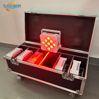 Projecteurs LED sans fil Sailwin à piles 9*18W RGBWAV 6-en-1 pour mariages avec contrôle WiFi/application et DMX512 pour événements scéniques