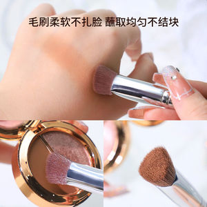 Pinceau triangulaire pour highlighter, poils synthétiques, manche en bois, pinceau plat de 30 mm pour correcteur, outil de maquillage - Product Image 5