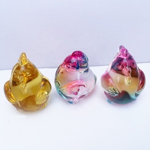 Nouvel Arrivage YearsCrystal Sculpture d'animal en cristal, Coq en verre Liuli 3D, Jaune, 8 cm, Écologique, Poli - Product Image 2
