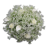 Centres de table artisanaux en roses vertes, blanches et roses, boule de fleurs, arrangement floral artificiel, centres de table floraux en gros