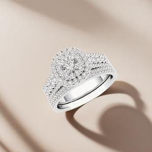 Set di Anelli per Coppie San Valentino 2026, Placcati in Oro con Zirconi, Promessa di Matrimonio per Innamorati - Product Image 3