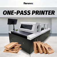 Renovix Neuer Industrieller Single-Pass Tintenstrahldrucker Hochgeschwindigkeits-1200DPI Vollfarbiger Automatischer Digitaldrucker für Pizzakartons