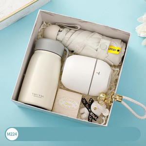 Set Regalo Estivo Personalizzato All'Ingrosso: Cappello da Sole e Ombrello per Apprezzamento Dipendenti/Clienti - Pacchetti Regalo Estivi Personalizzati - Product Image 1