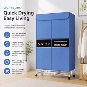 Sèche-linge Électrique Semi-Automatique Portable ZF-2202 2000W Haute Puissance Séchage Rapide Fonctionnement Silencieux Plastique ABS Économie d'Énergie Hôtel - Product Image 5