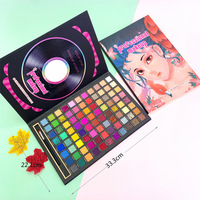 Palette de fards à paupières Super Fire 88 couleurs pour maquillage de scène, facile à appliquer, multicolore
