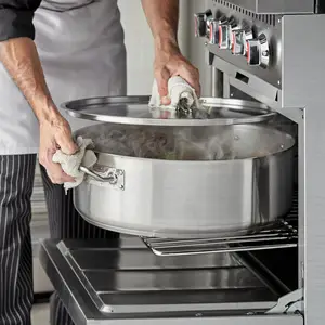 25QT Commercial Brazier/Schmortopf Hochleistungs-Topf mit großer Induktion und zusammen gesetzter Bratpfanne Kochgeschirr-Suppe Kochtöpfe